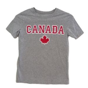 Canada Graphic Kids Tee - Grey with Red